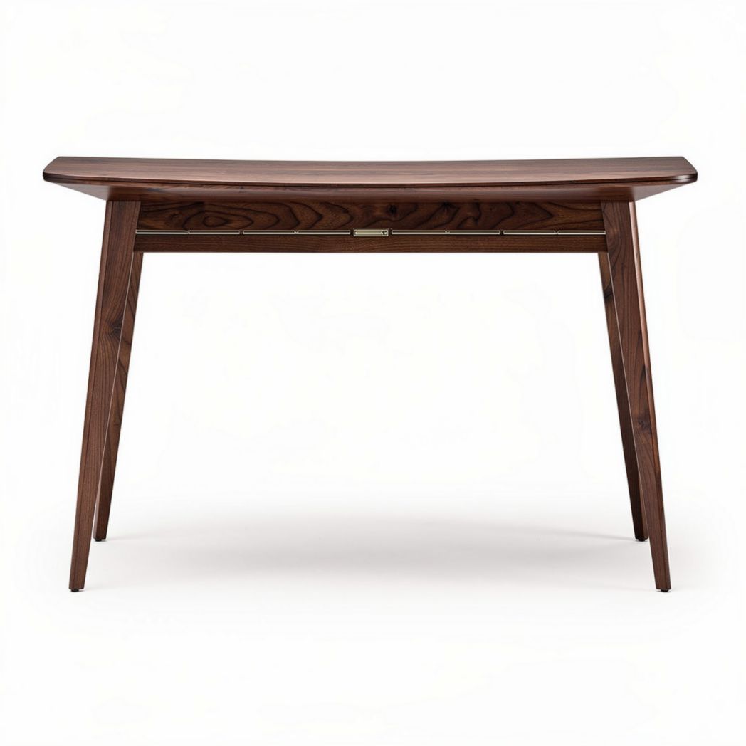 Table fonctionnelle en bois noyer 120 x 60 x 75cm pour bureau moderne
