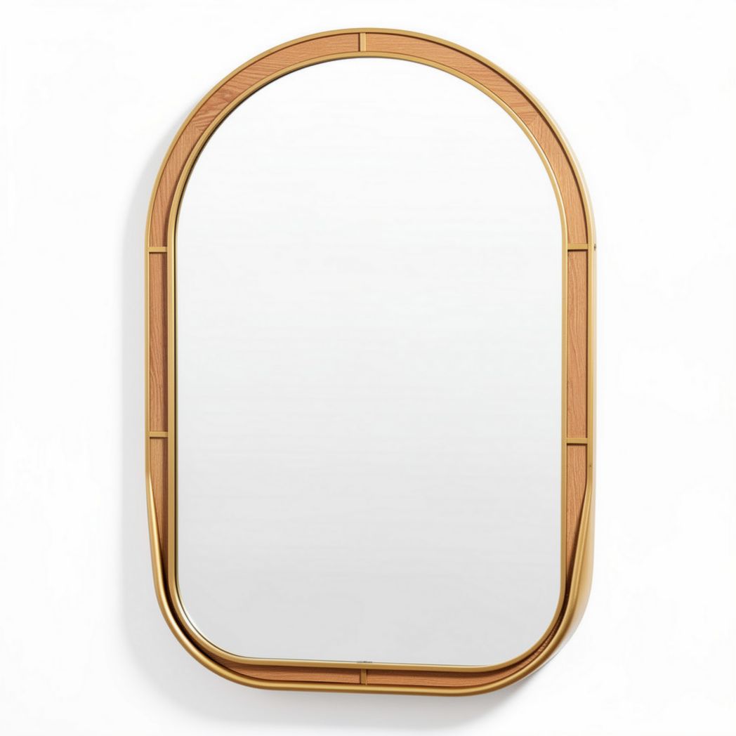 Miroir en bois avec cadre doré dimensions 60 x 40 x 3cm pour décoration intérieure